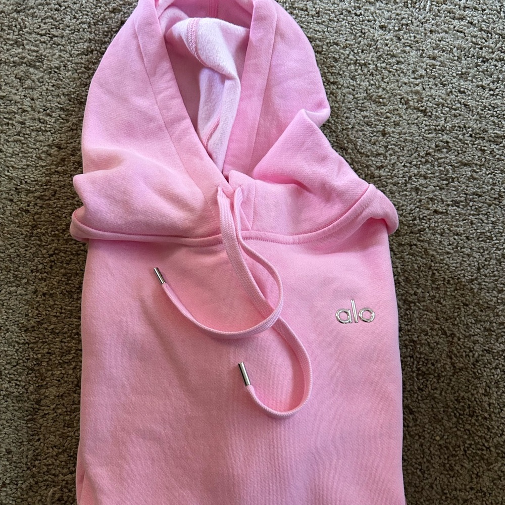 NWT Pink Aloccolade Hoddie Size L
